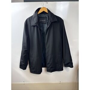 Marc New York Andrew Marc Men's Black Polyester Full Zip Stand Collar Jacket L